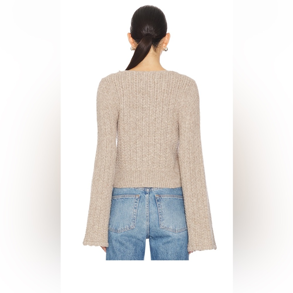 Nation LTD Beige Button-Front Ribbed Cardigan - Picture 3 of 4
